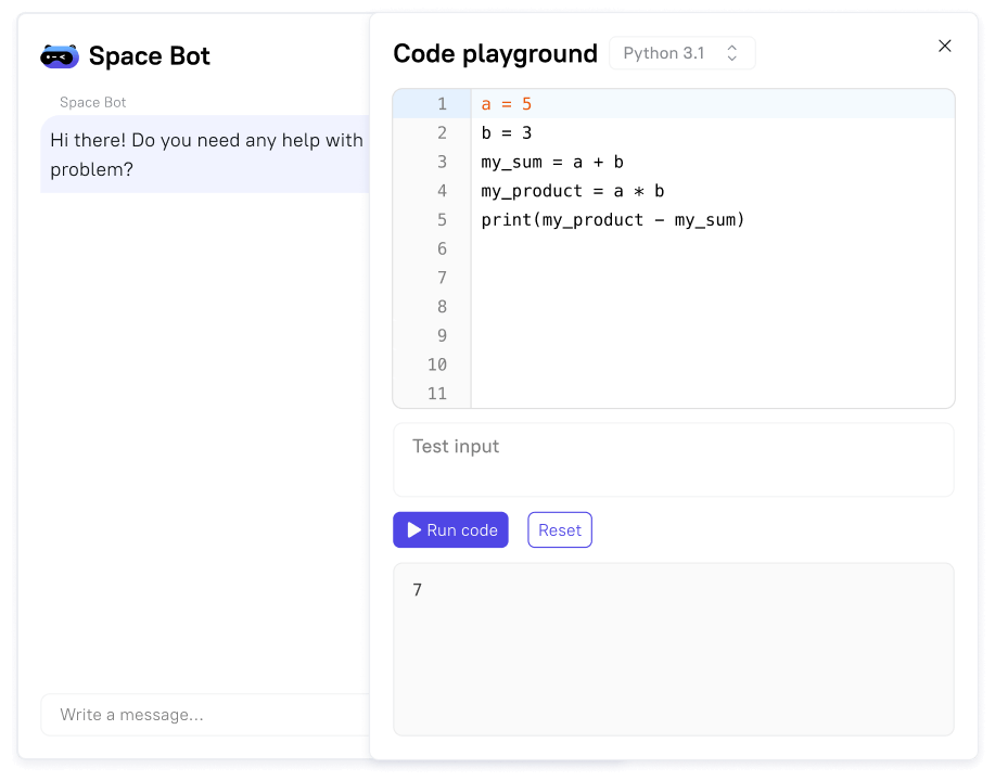 illustration of card with ai assistant