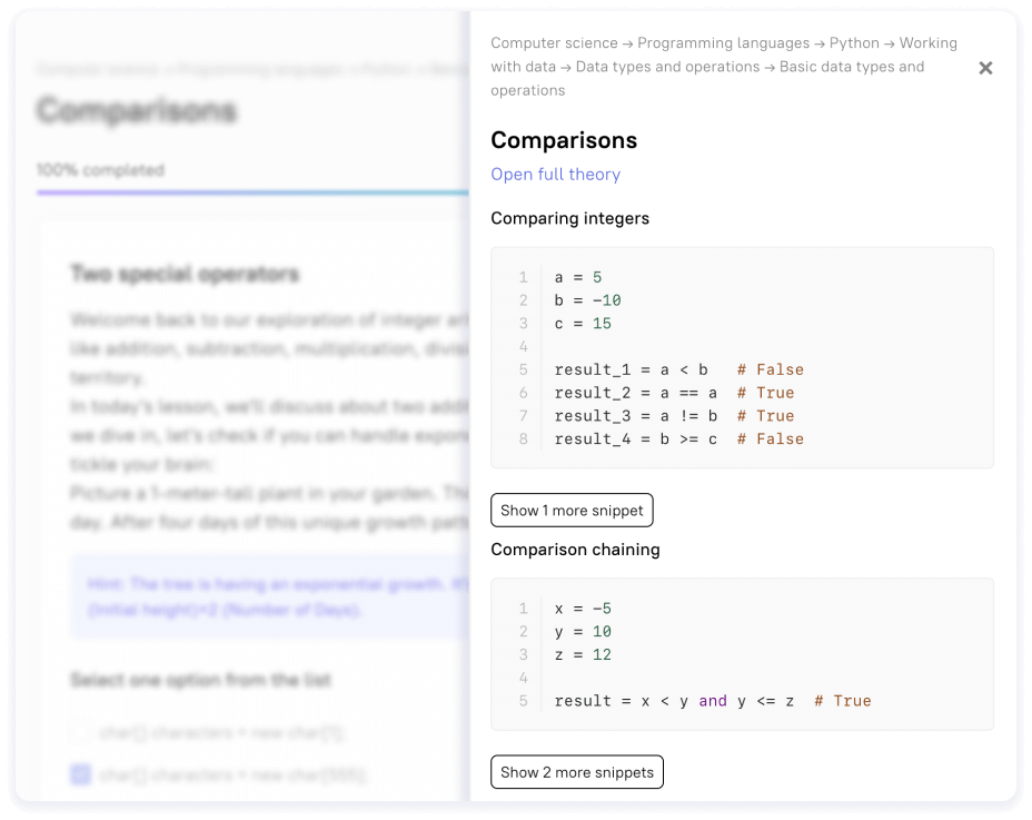 illustration of card with code snippets