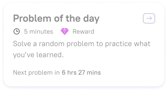 illustration of card with problem of the day